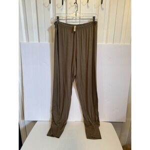 Cynthia Ashby Legging Ankle  Rayon spandex Large pull on , lagenlook , tan